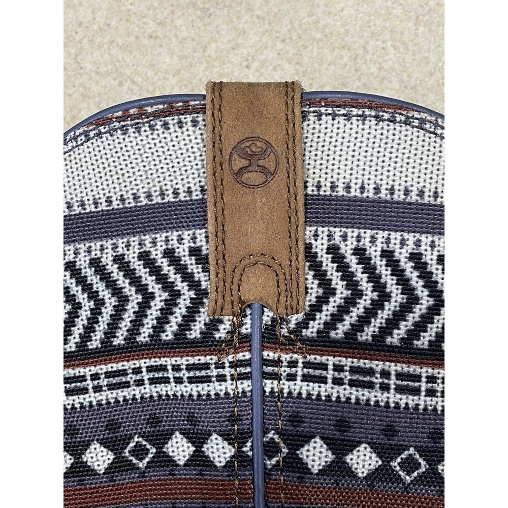 Twisted X Children's Size 4M Hooey Aztec Print /Brown Square Toe Boots -Western - Picture 7 of 16